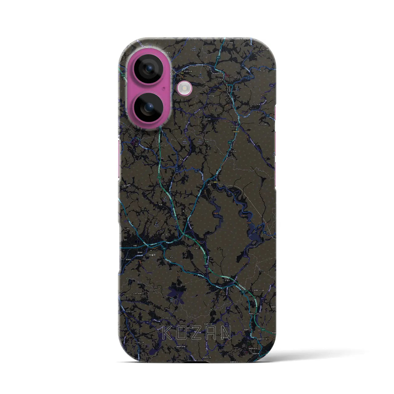 【甲山(広島県)】地図柄iPhoneケース(バックカバータイプ)