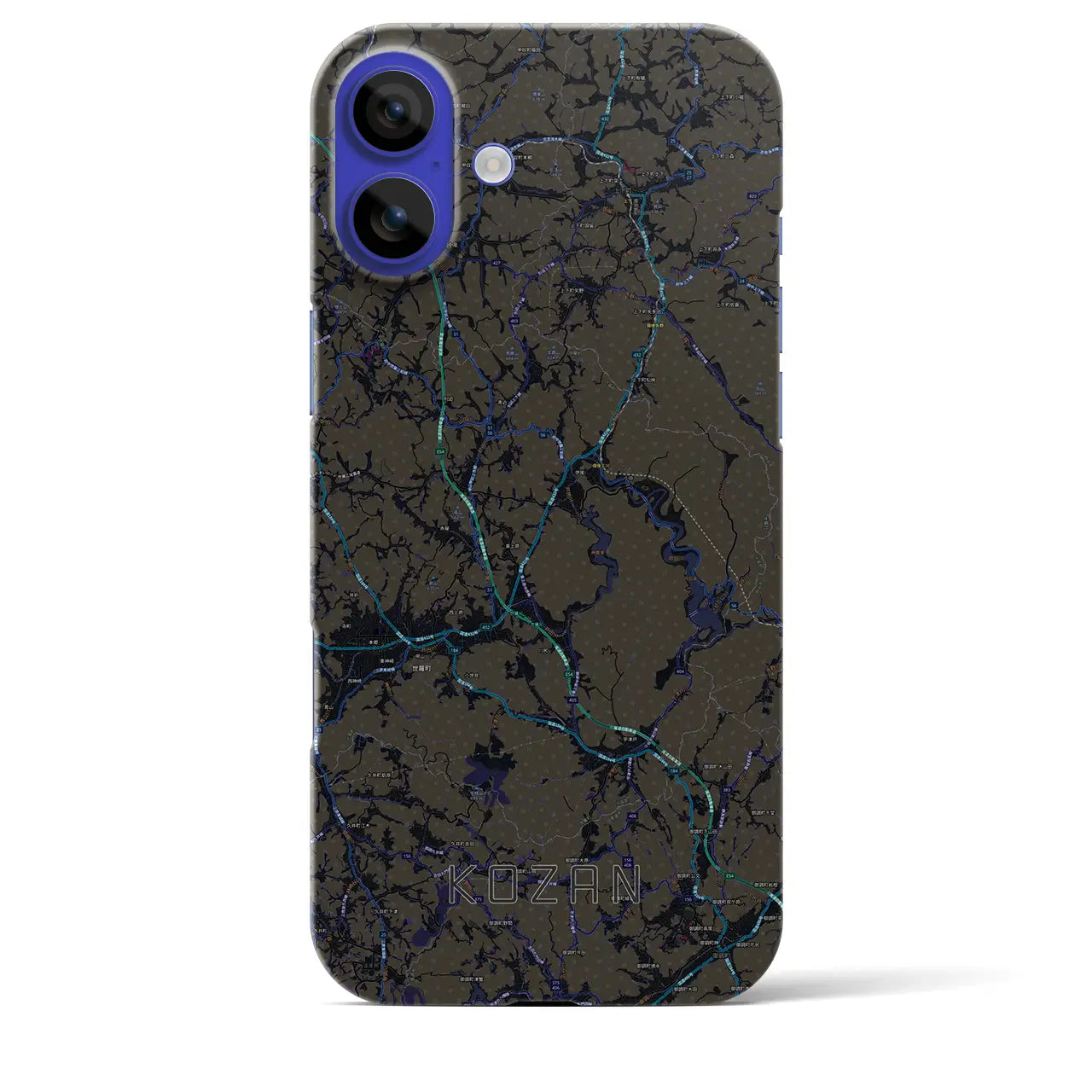 【甲山(広島県)】地図柄iPhoneケース(バックカバータイプ)