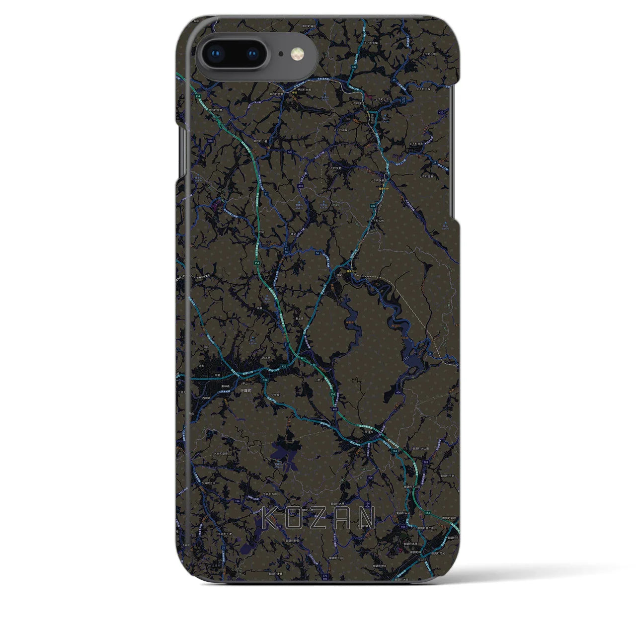 【甲山(広島県)】地図柄iPhoneケース(バックカバータイプ)