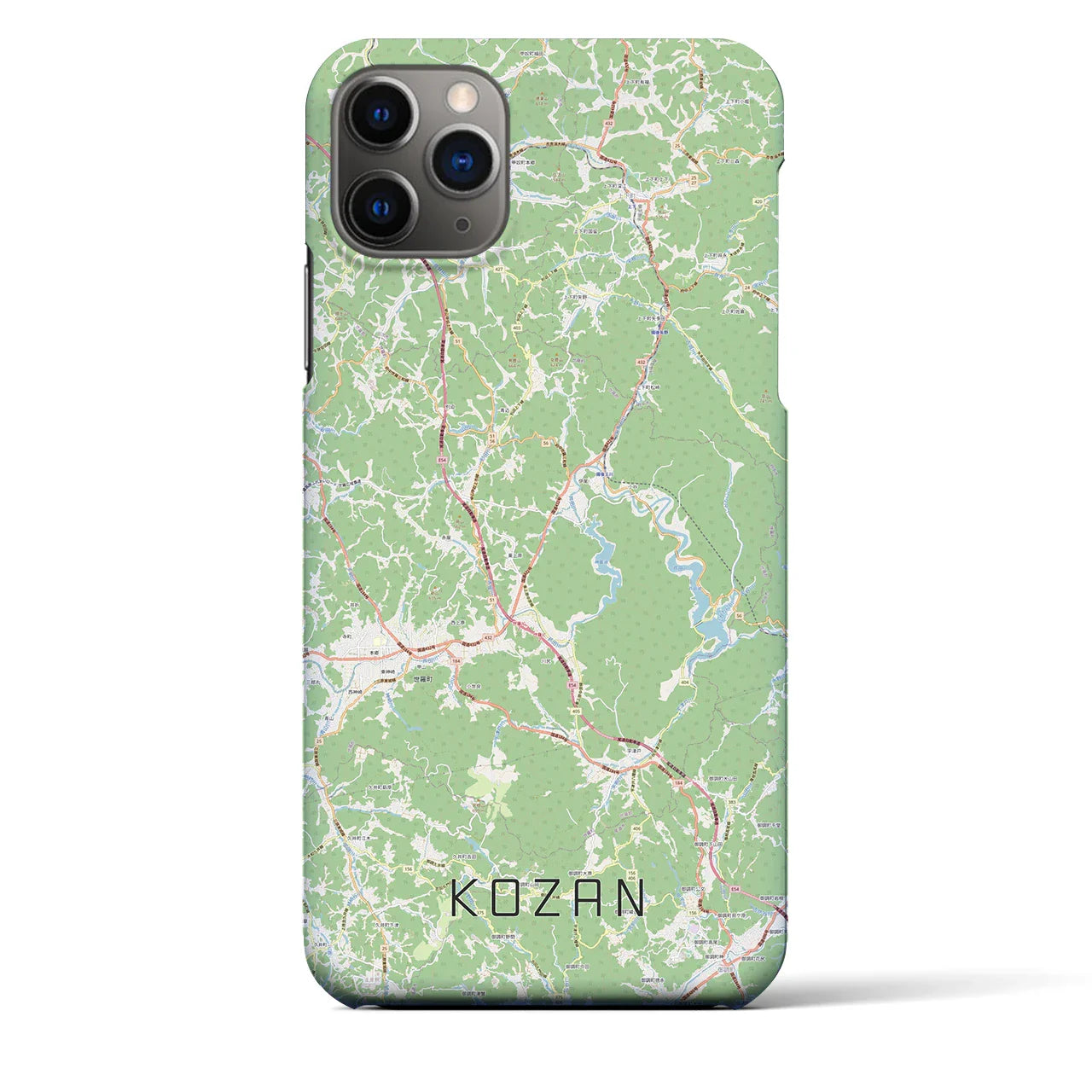 【甲山(広島県)】地図柄iPhoneケース(バックカバータイプ)