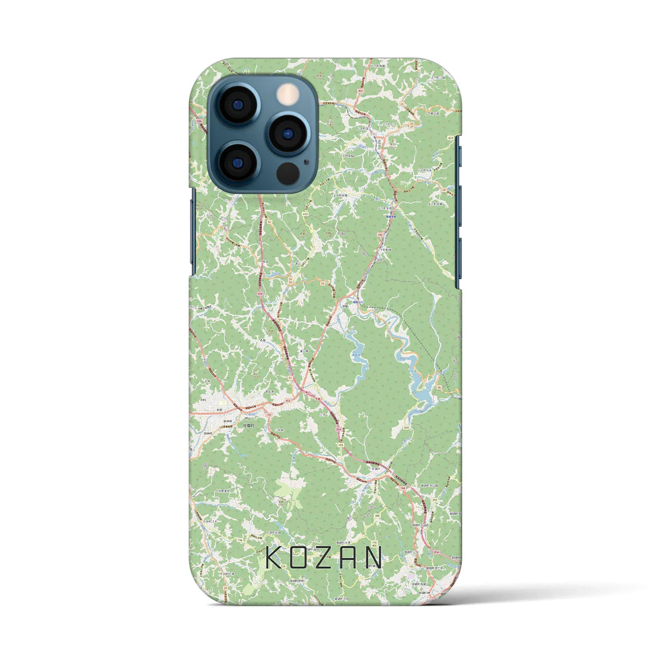 【甲山(広島県)】地図柄iPhoneケース(バックカバータイプ)