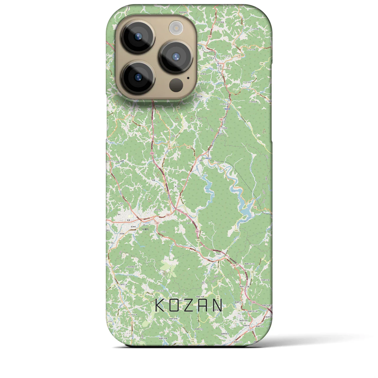 【甲山(広島県)】地図柄iPhoneケース(バックカバータイプ)