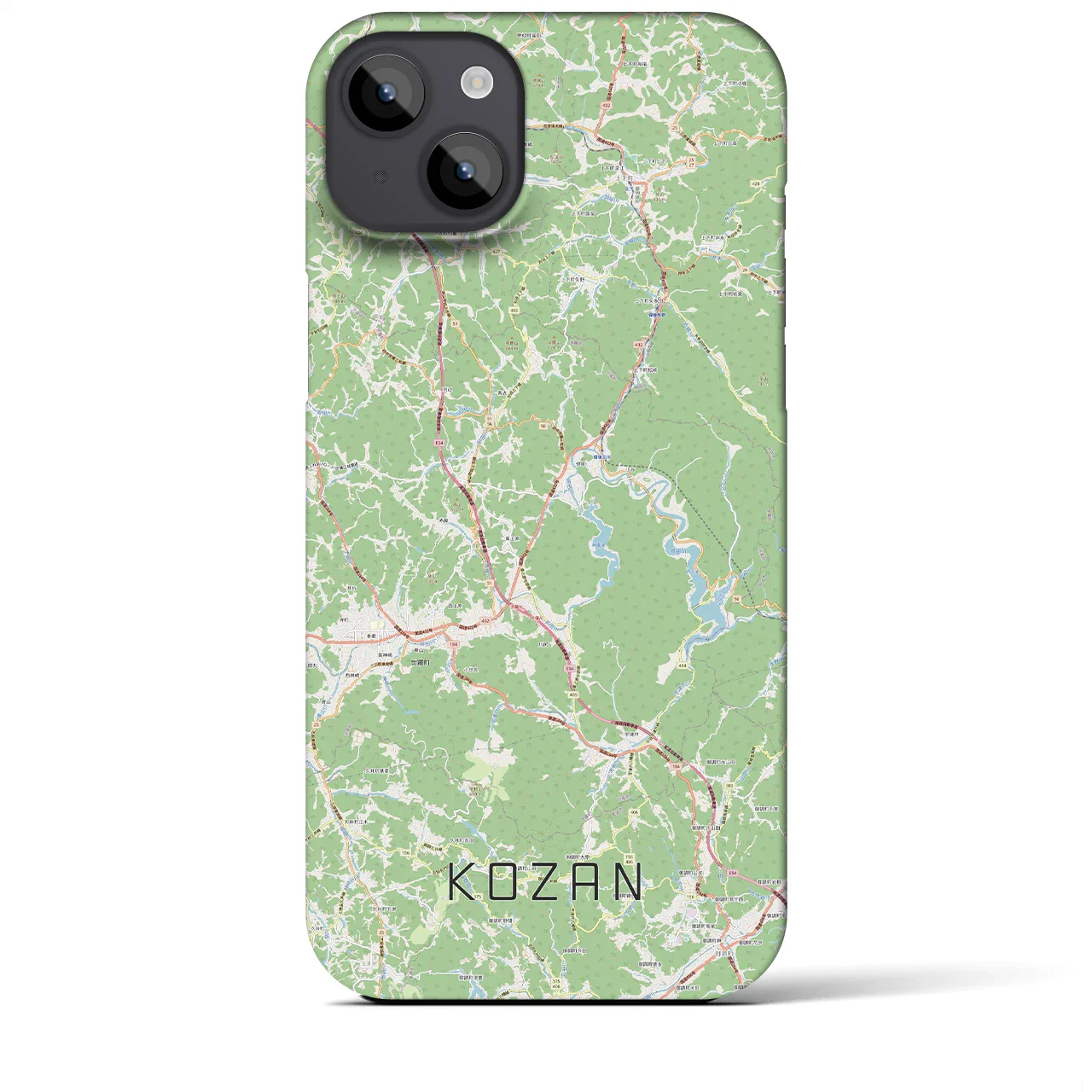 【甲山(広島県)】地図柄iPhoneケース(バックカバータイプ)
