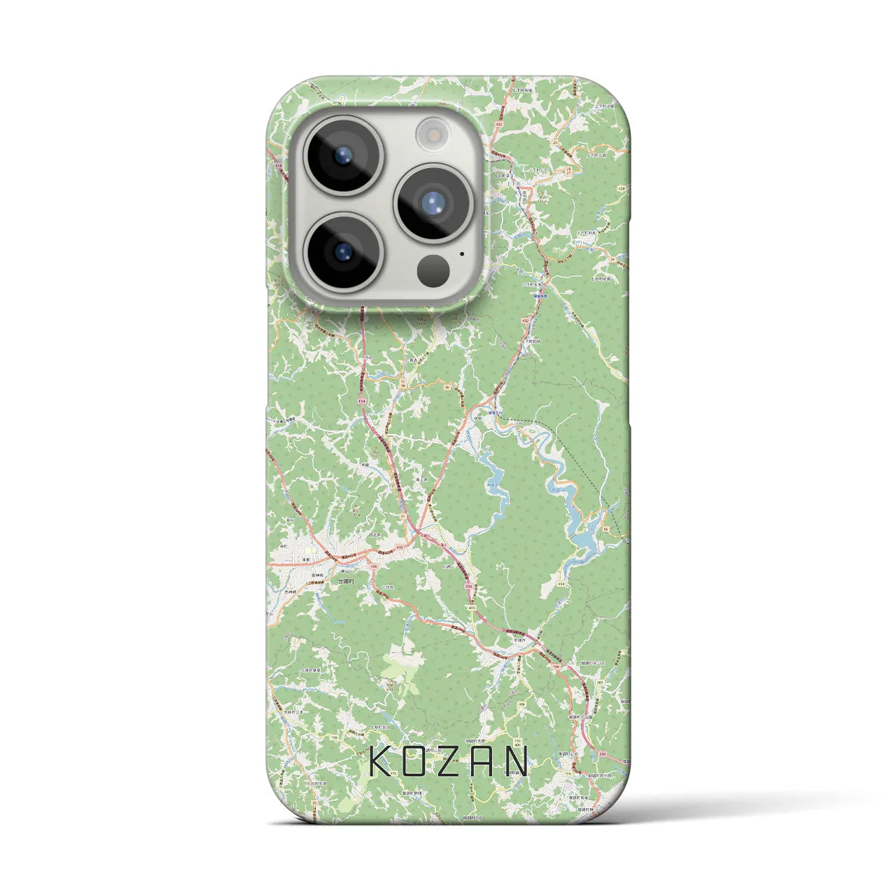 【甲山(広島県)】地図柄iPhoneケース(バックカバータイプ)