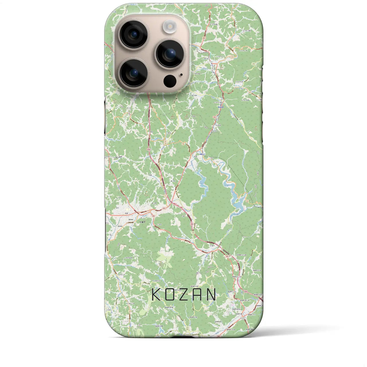 【甲山(広島県)】地図柄iPhoneケース(バックカバータイプ)