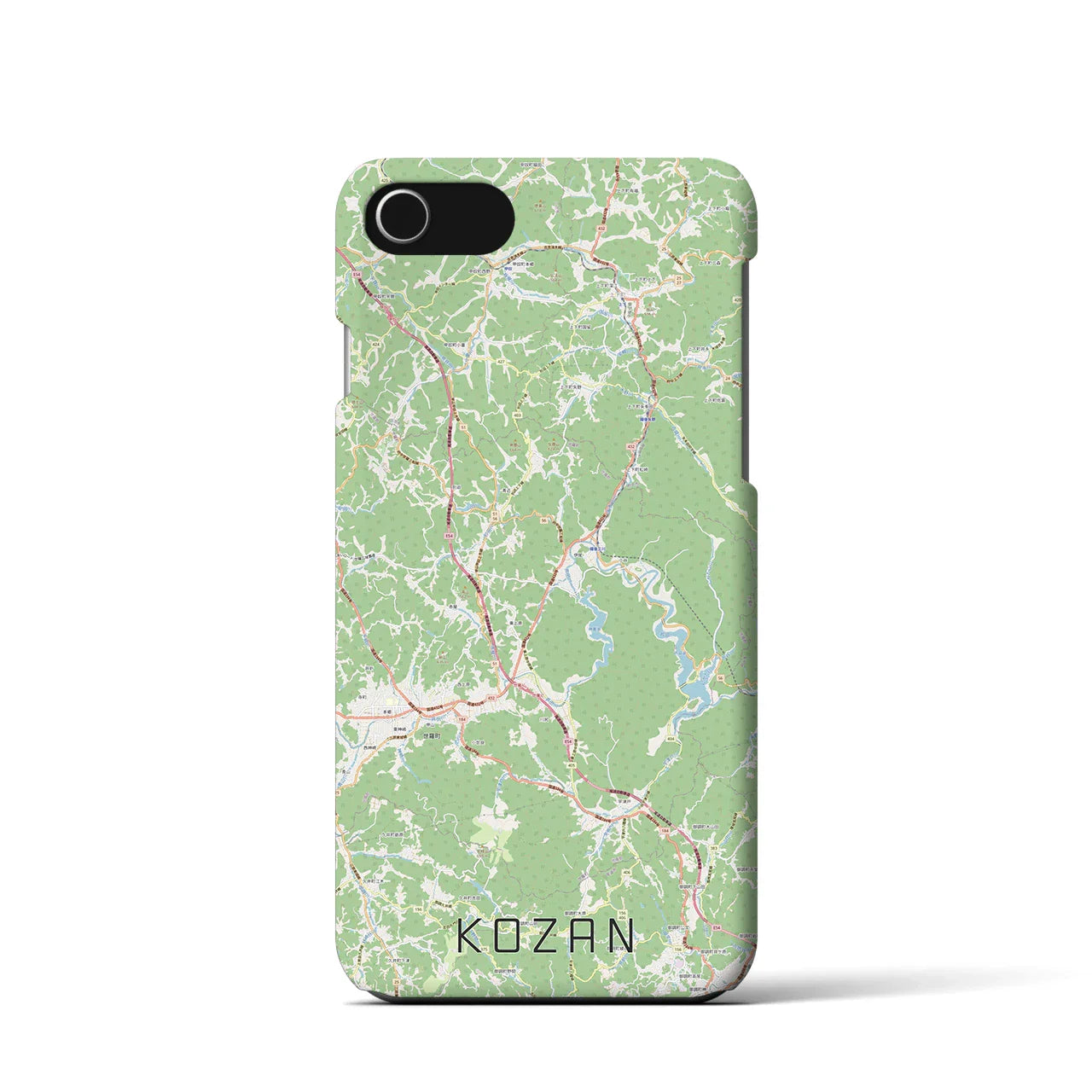 【甲山(広島県)】地図柄iPhoneケース(バックカバータイプ)