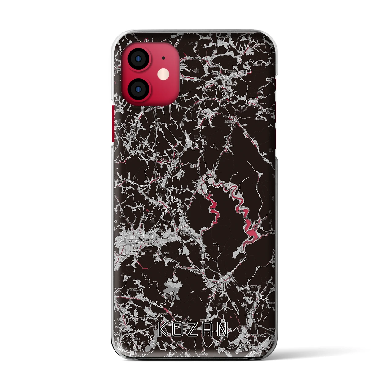 【甲山(広島県)】地図柄iPhoneケース(クリアタイプ)