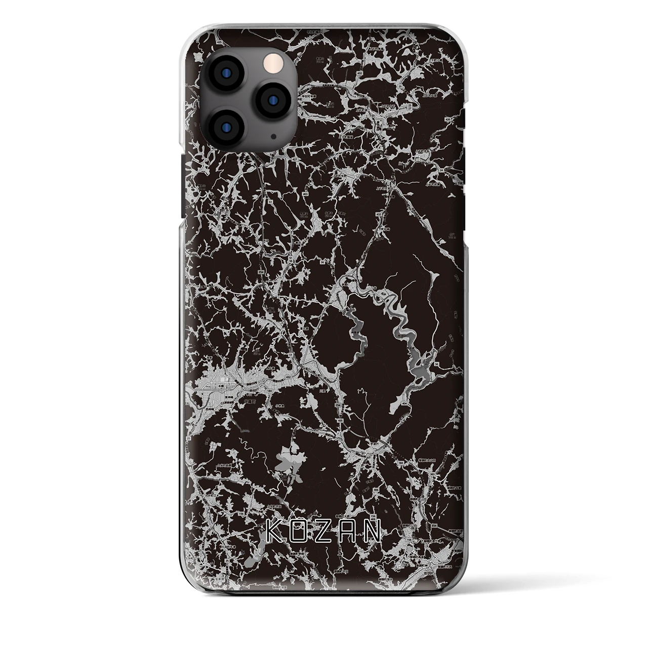 【甲山(広島県)】地図柄iPhoneケース(クリアタイプ)