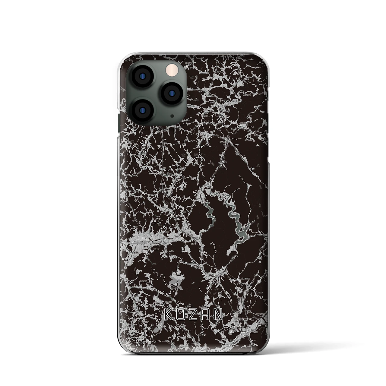 【甲山(広島県)】地図柄iPhoneケース(クリアタイプ)