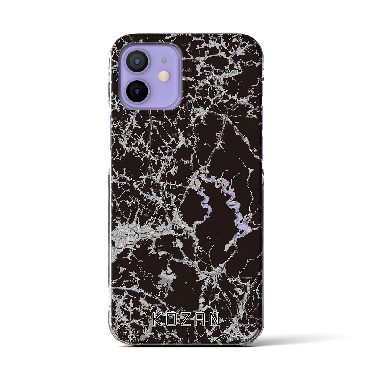 【甲山(広島県)】地図柄iPhoneケース(クリアタイプ)