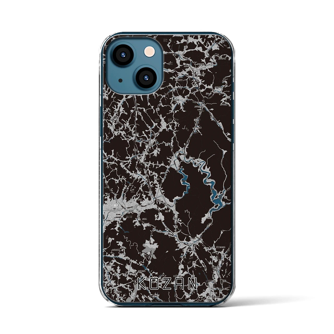 【甲山(広島県)】地図柄iPhoneケース(クリアタイプ)