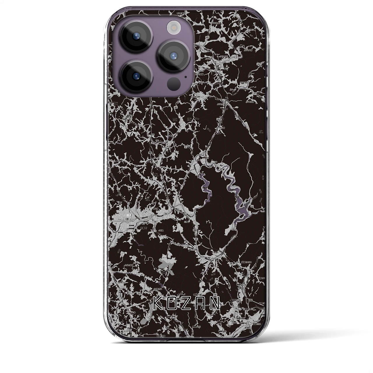 【甲山(広島県)】地図柄iPhoneケース(クリアタイプ)