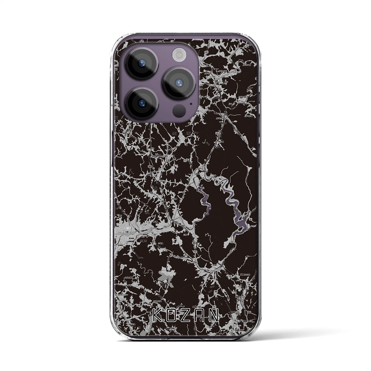 【甲山(広島県)】地図柄iPhoneケース(クリアタイプ)