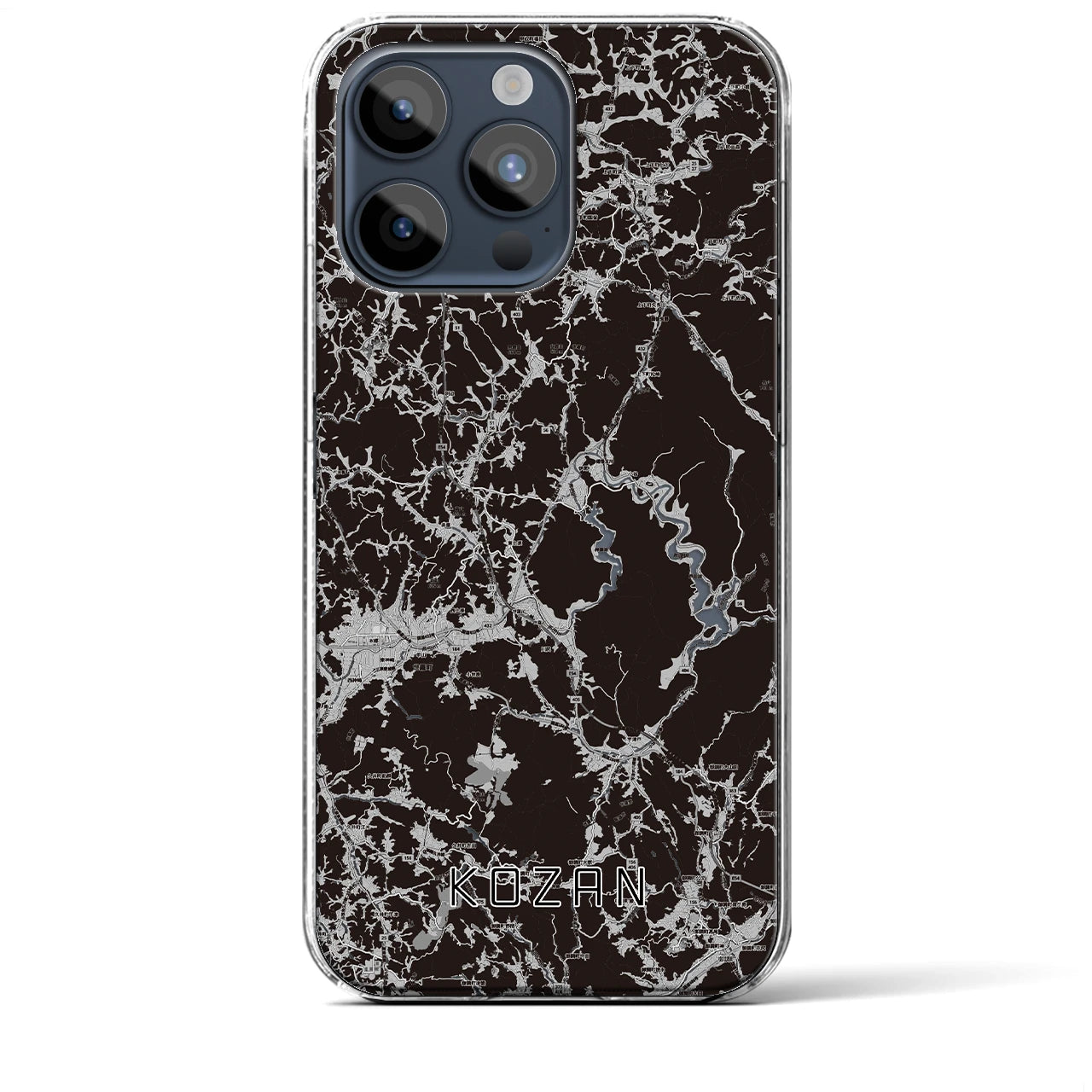 【甲山(広島県)】地図柄iPhoneケース(クリアタイプ)