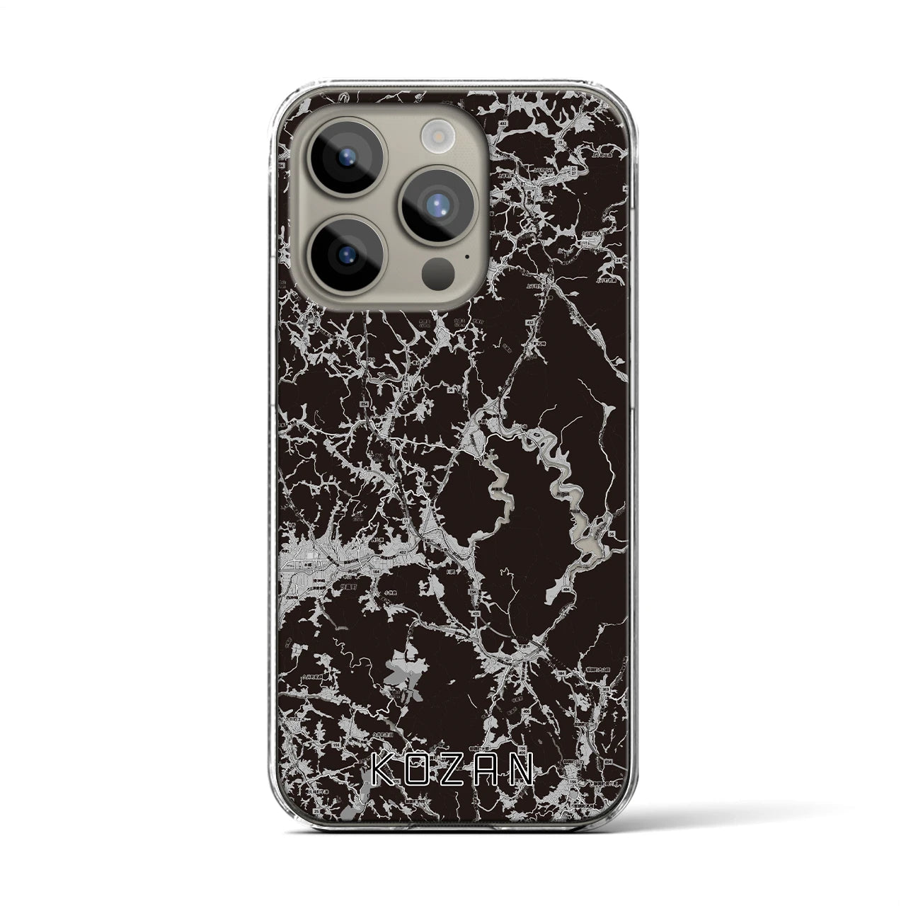 【甲山(広島県)】地図柄iPhoneケース(クリアタイプ)