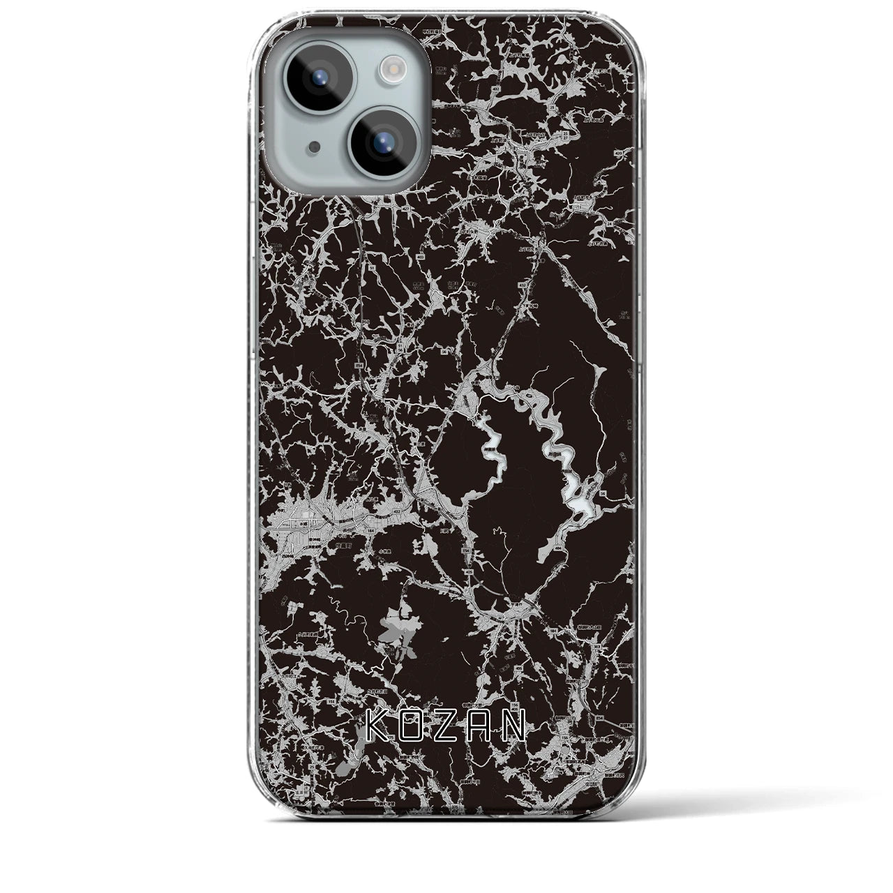 【甲山(広島県)】地図柄iPhoneケース(クリアタイプ)