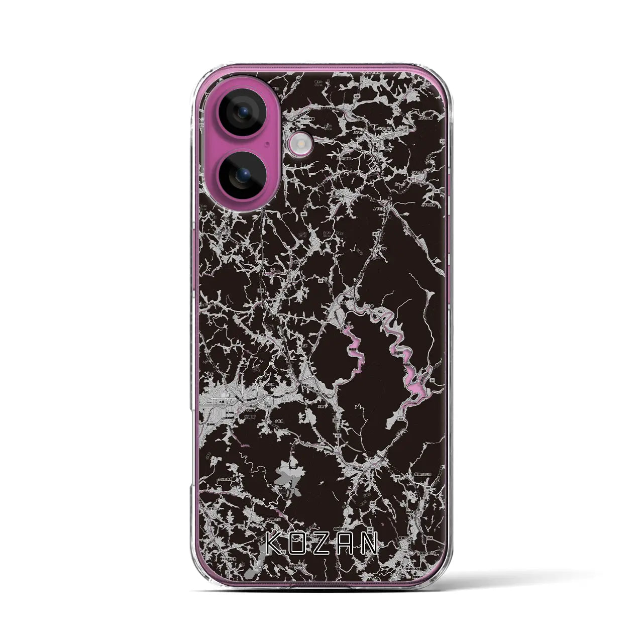 【甲山(広島県)】地図柄iPhoneケース(クリアタイプ)