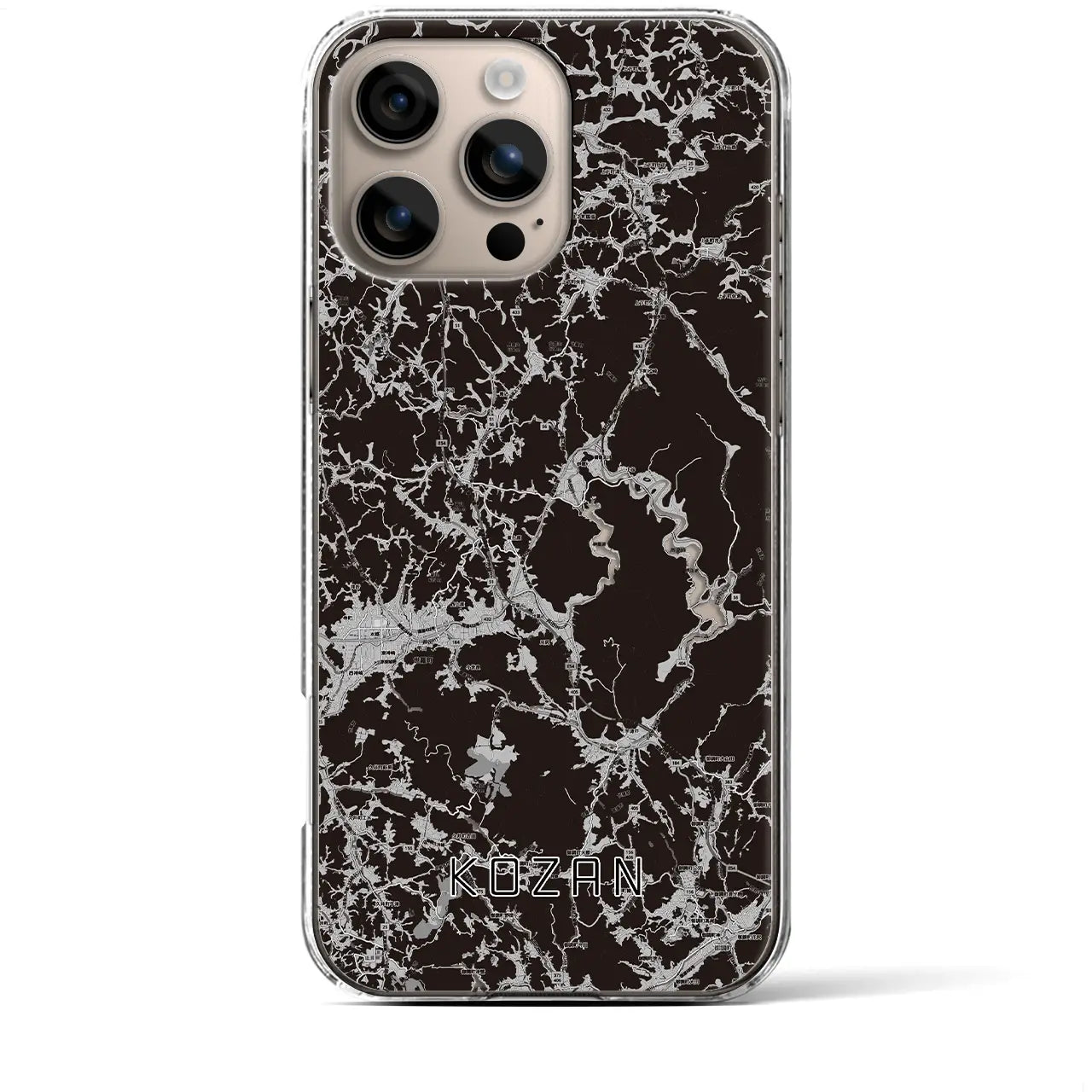 【甲山(広島県)】地図柄iPhoneケース(クリアタイプ)