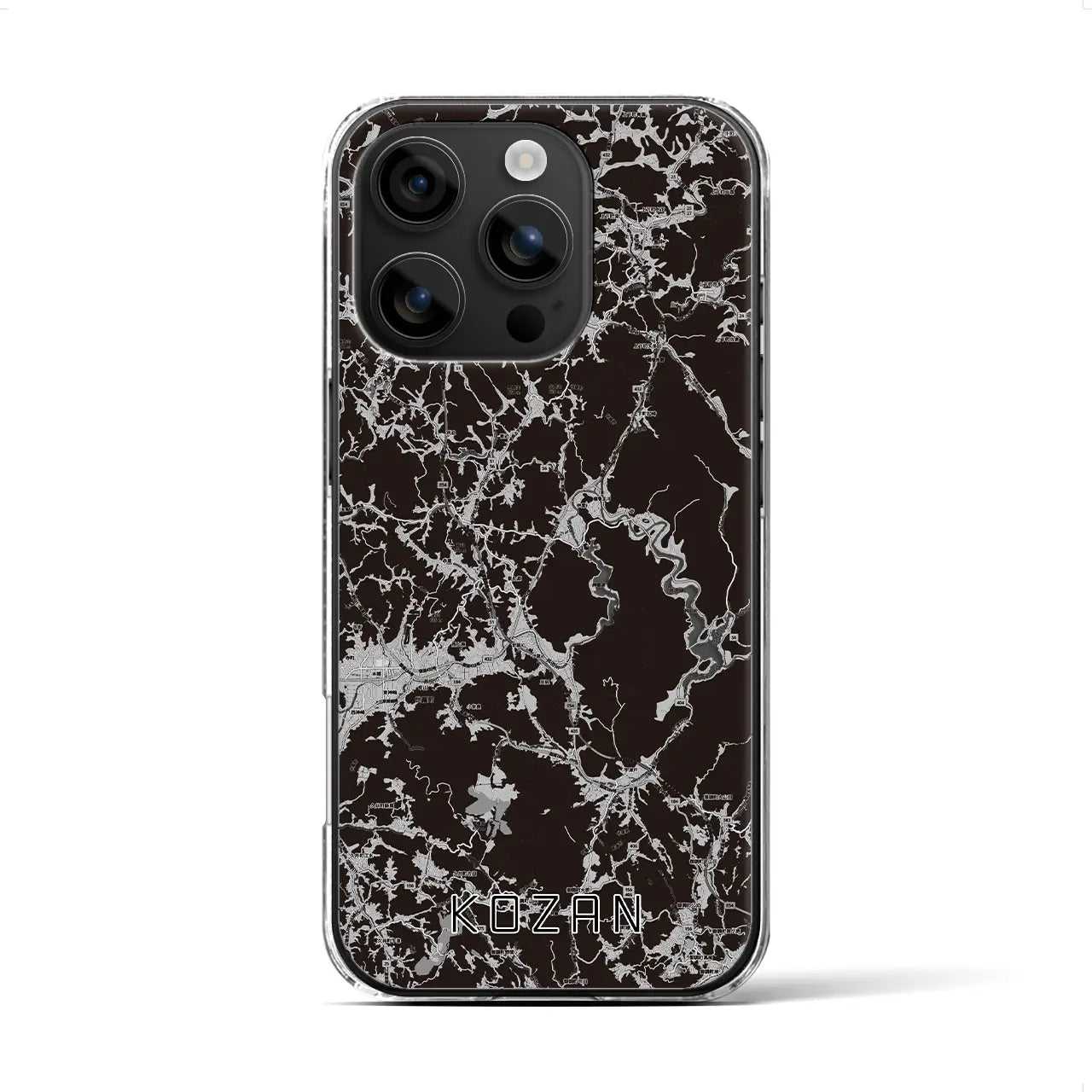 【甲山(広島県)】地図柄iPhoneケース(クリアタイプ)