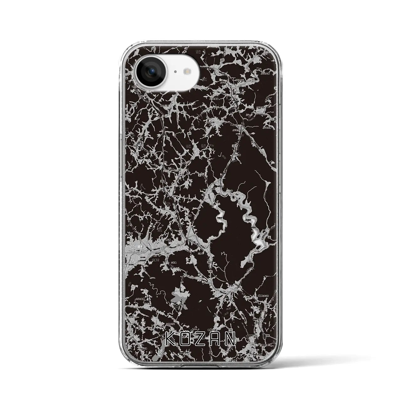 【甲山(広島県)】地図柄iPhoneケース(クリアタイプ)