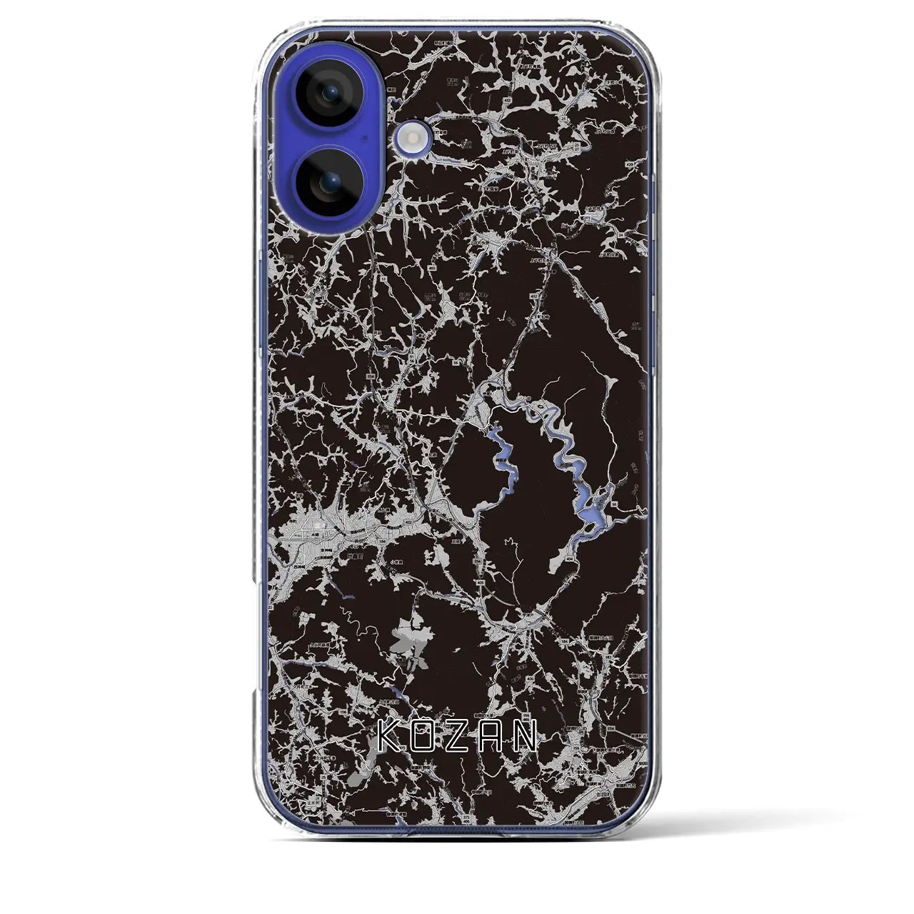 【甲山(広島県)】地図柄iPhoneケース(クリアタイプ)