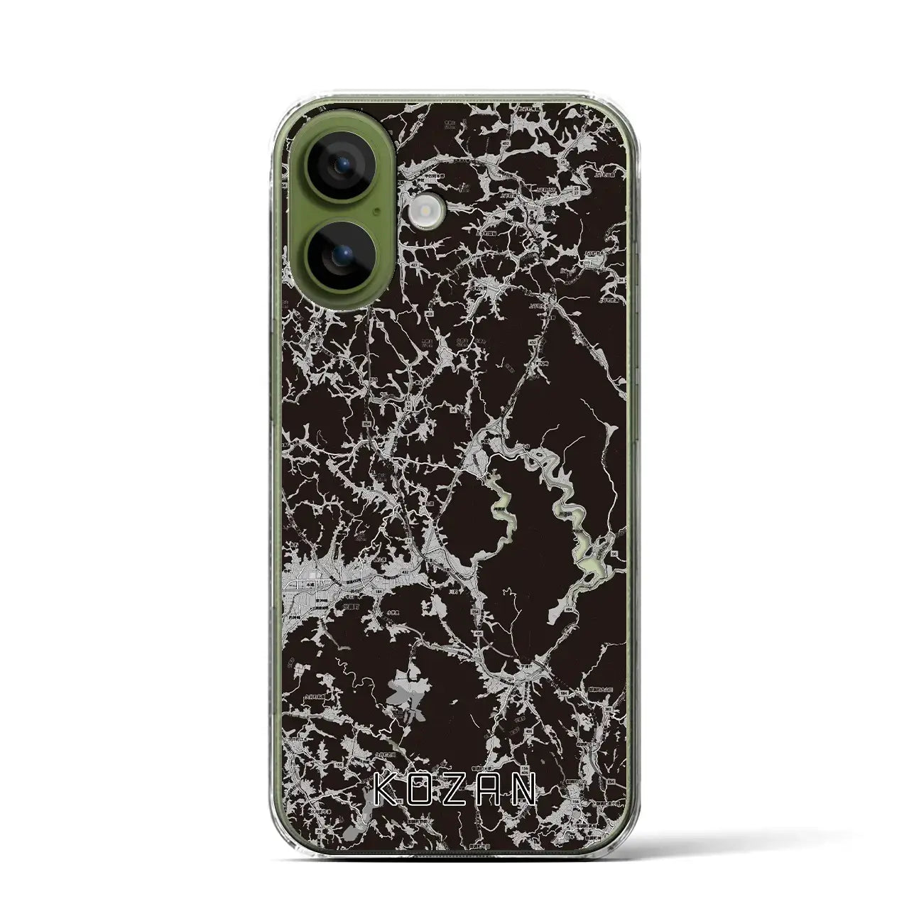 【甲山(広島県)】地図柄iPhoneケース(クリアタイプ)