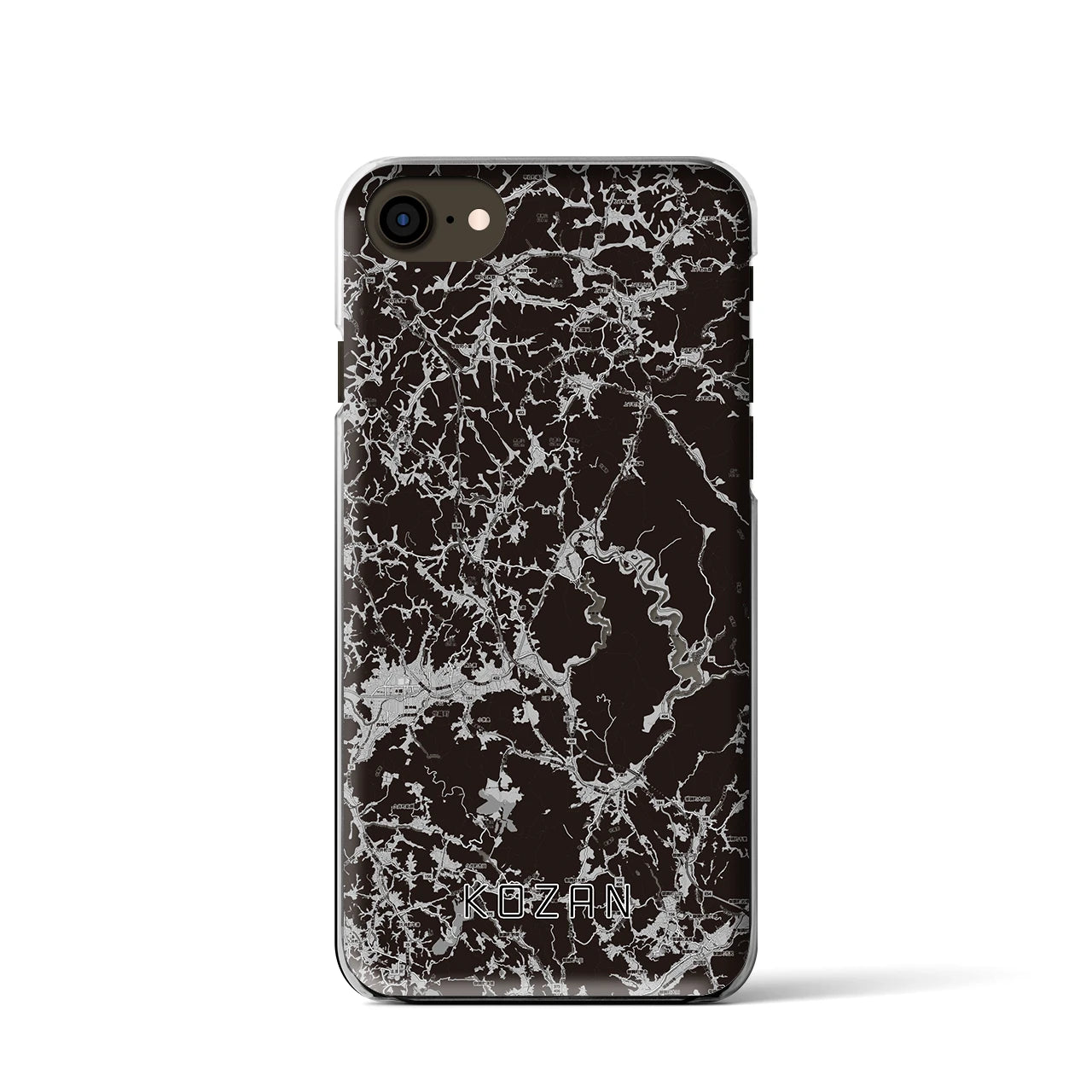 【甲山(広島県)】地図柄iPhoneケース(クリアタイプ)