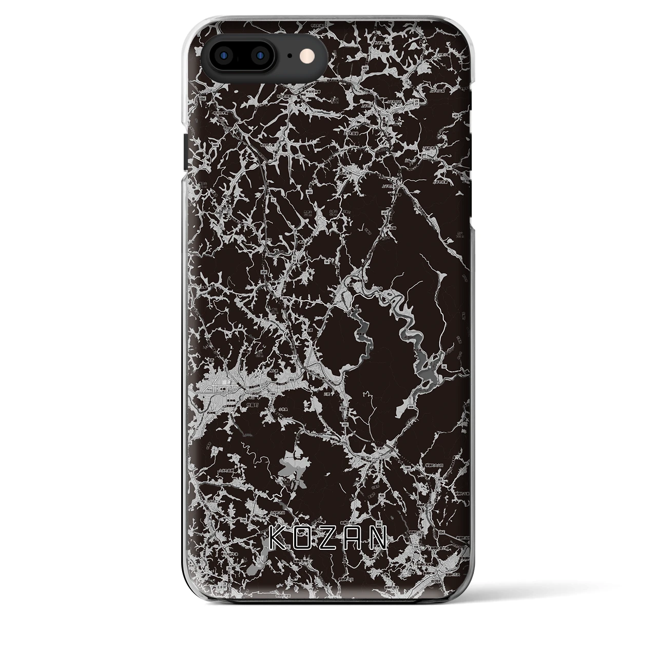 【甲山(広島県)】地図柄iPhoneケース(クリアタイプ)