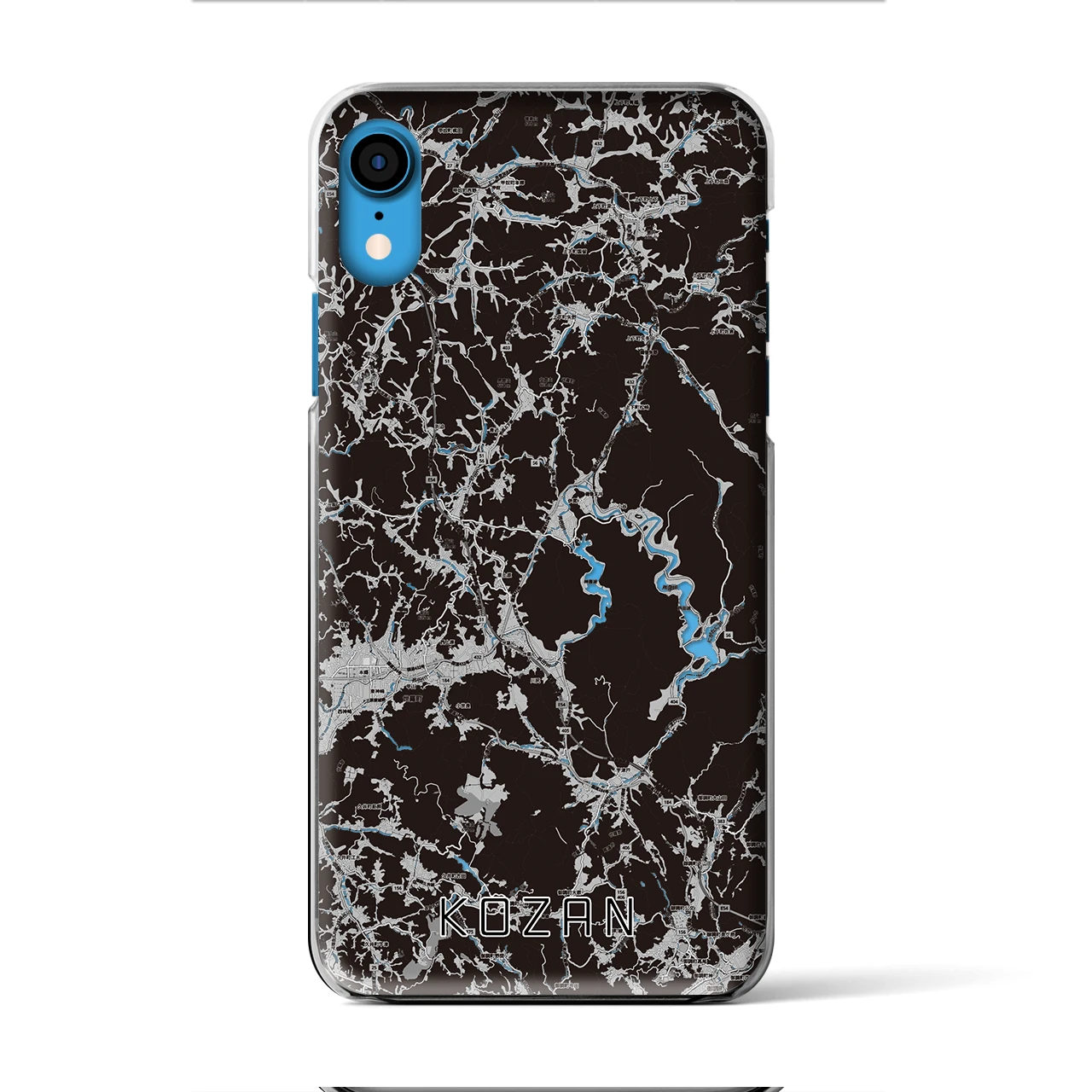 【甲山(広島県)】地図柄iPhoneケース(クリアタイプ)