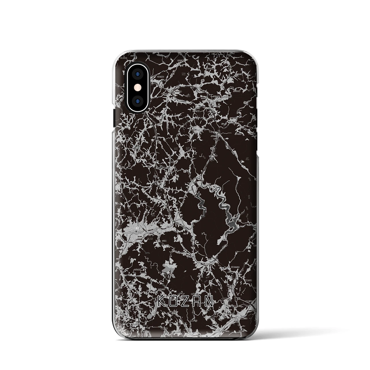 【甲山(広島県)】地図柄iPhoneケース(クリアタイプ)