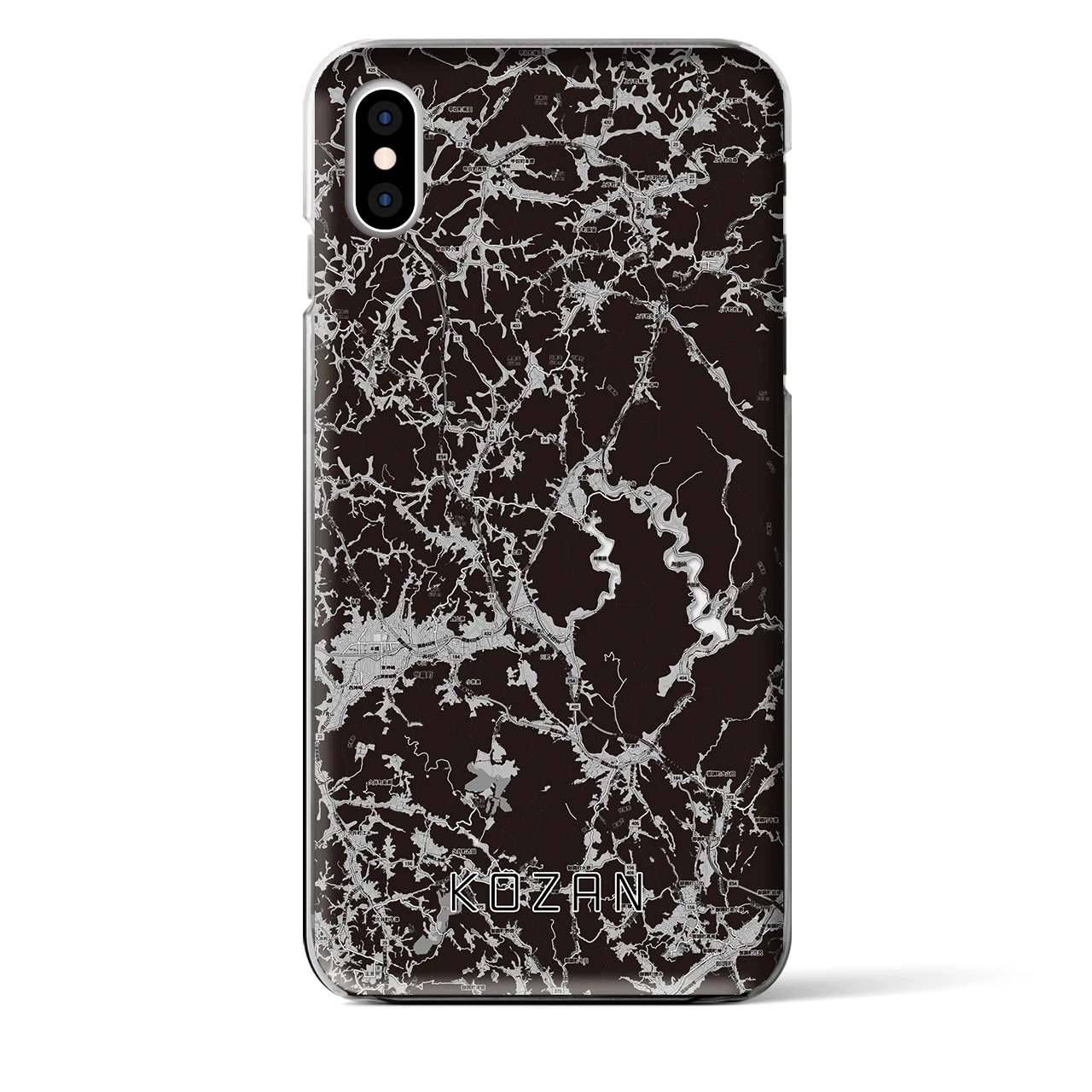 【甲山(広島県)】地図柄iPhoneケース(クリアタイプ)