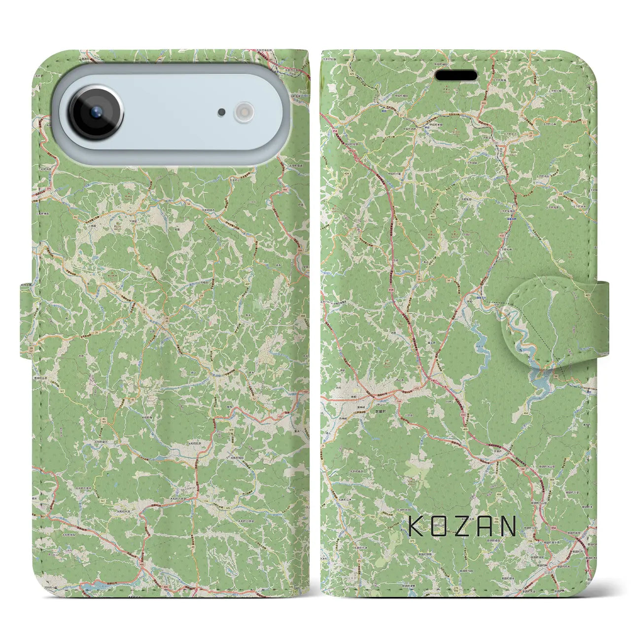 【甲山(広島県)】地図柄iPhoneケース(手帳タイプ)