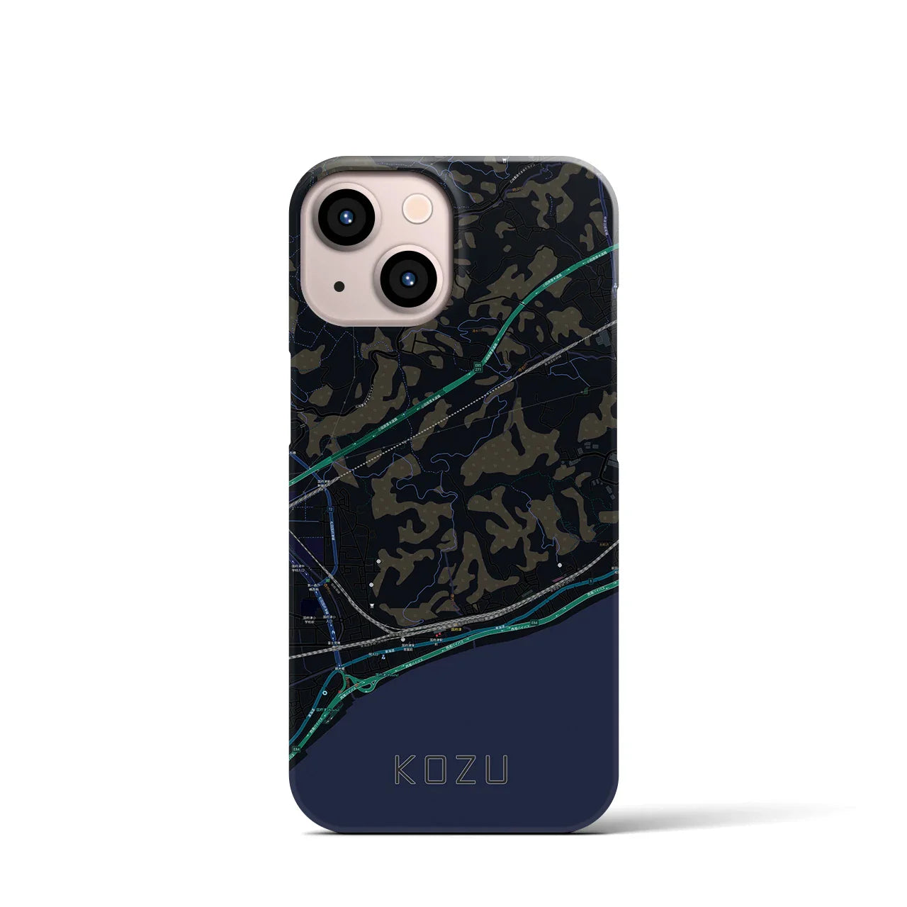 【国府津(神奈川県)】地図柄iPhoneケース(バックカバータイプ)