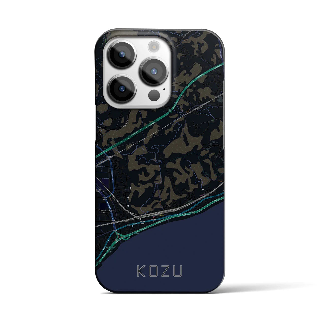 【国府津(神奈川県)】地図柄iPhoneケース(バックカバータイプ)
