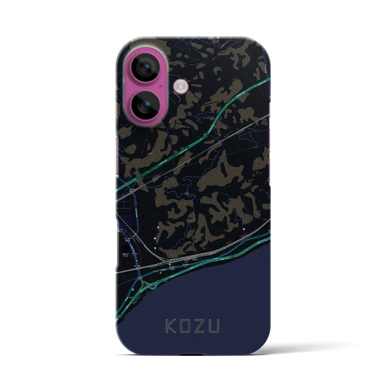 【国府津(神奈川県)】地図柄iPhoneケース(バックカバータイプ)