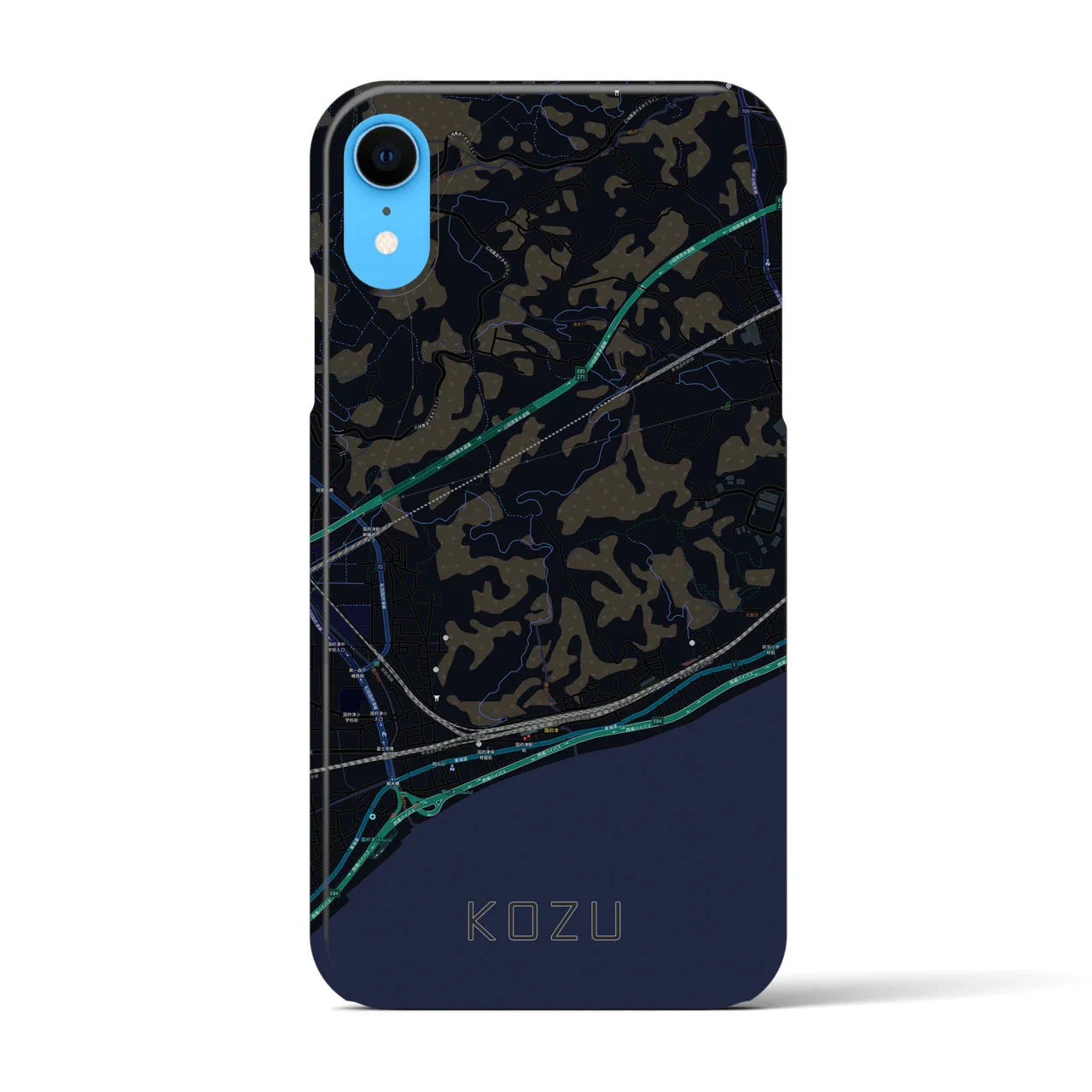 【国府津(神奈川県)】地図柄iPhoneケース(バックカバータイプ)