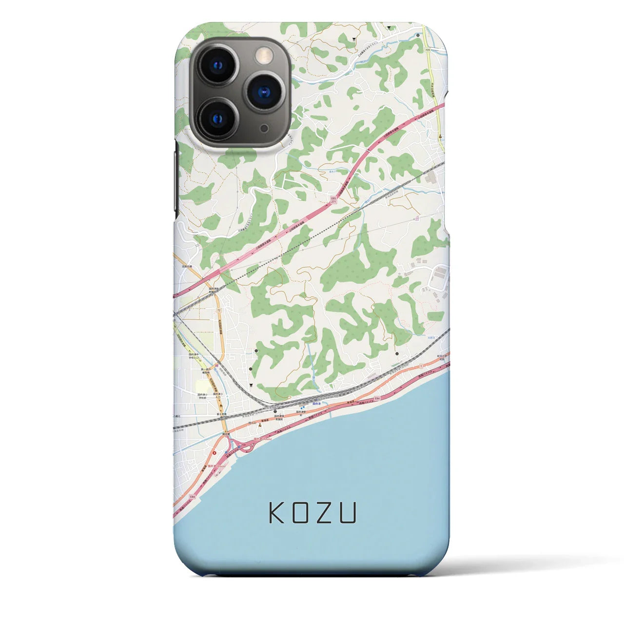 【国府津(神奈川県)】地図柄iPhoneケース(バックカバータイプ)