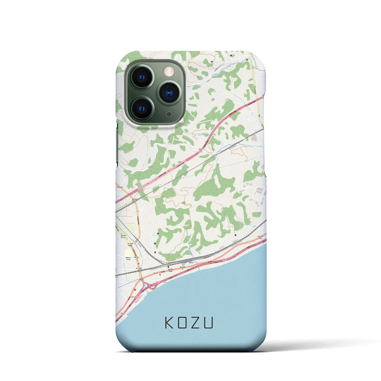 【国府津(神奈川県)】地図柄iPhoneケース(バックカバータイプ)