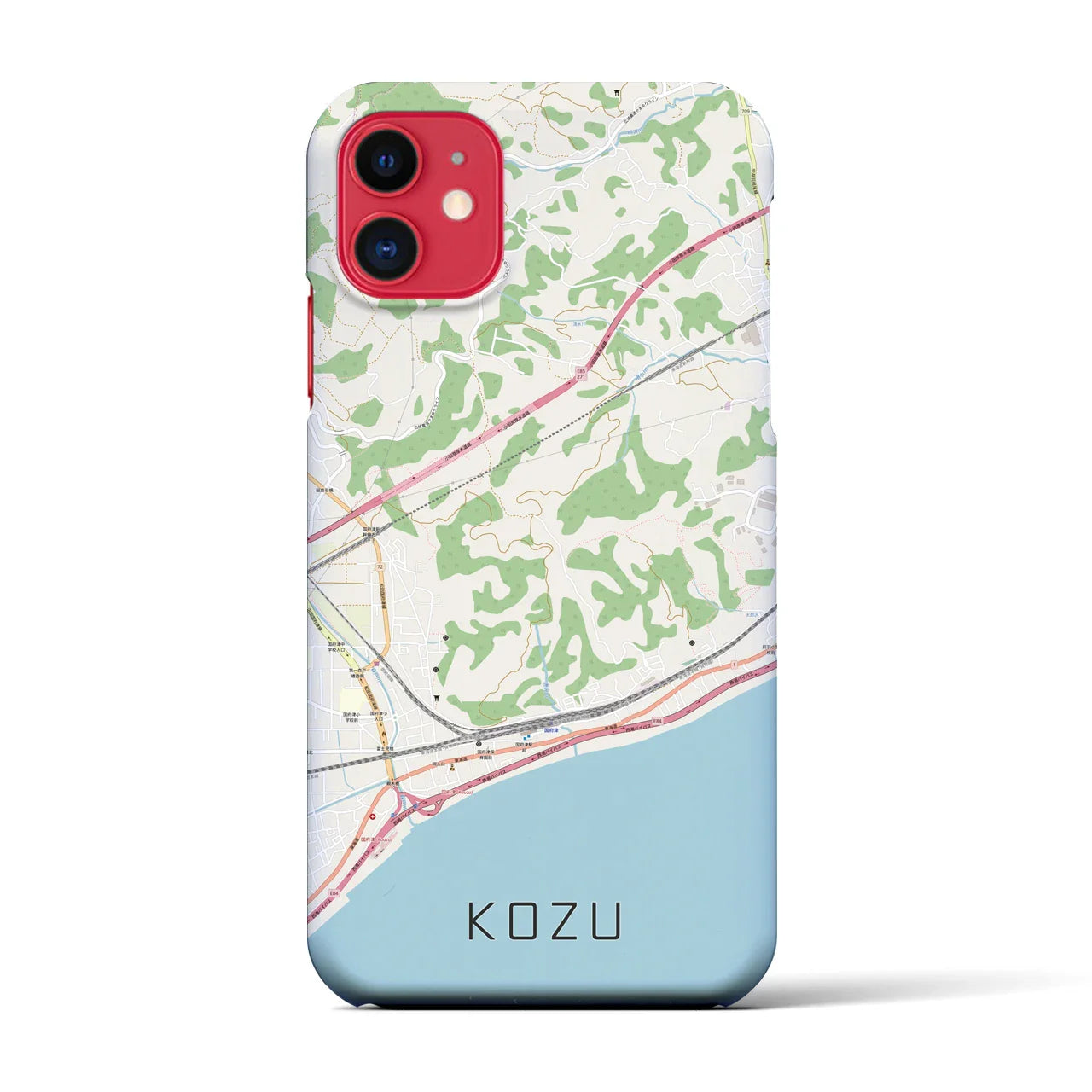 【国府津(神奈川県)】地図柄iPhoneケース(バックカバータイプ)