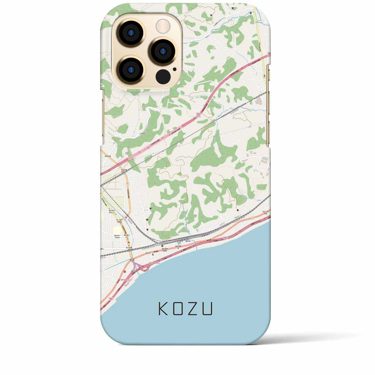 【国府津(神奈川県)】地図柄iPhoneケース(バックカバータイプ)