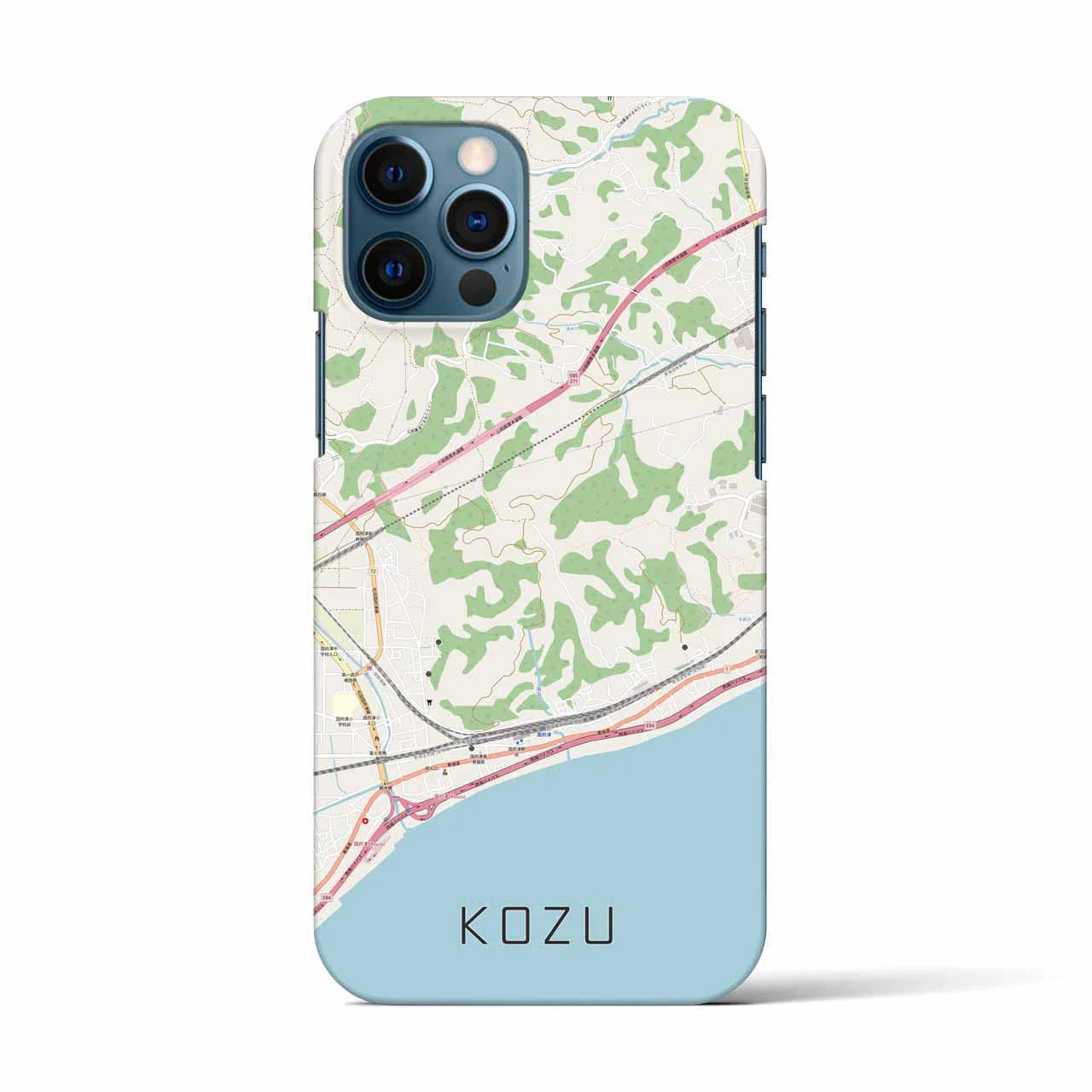 【国府津(神奈川県)】地図柄iPhoneケース(バックカバータイプ)