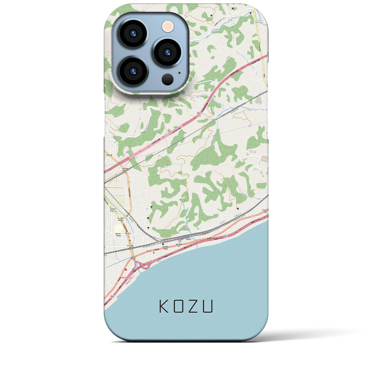 【国府津(神奈川県)】地図柄iPhoneケース(バックカバータイプ)