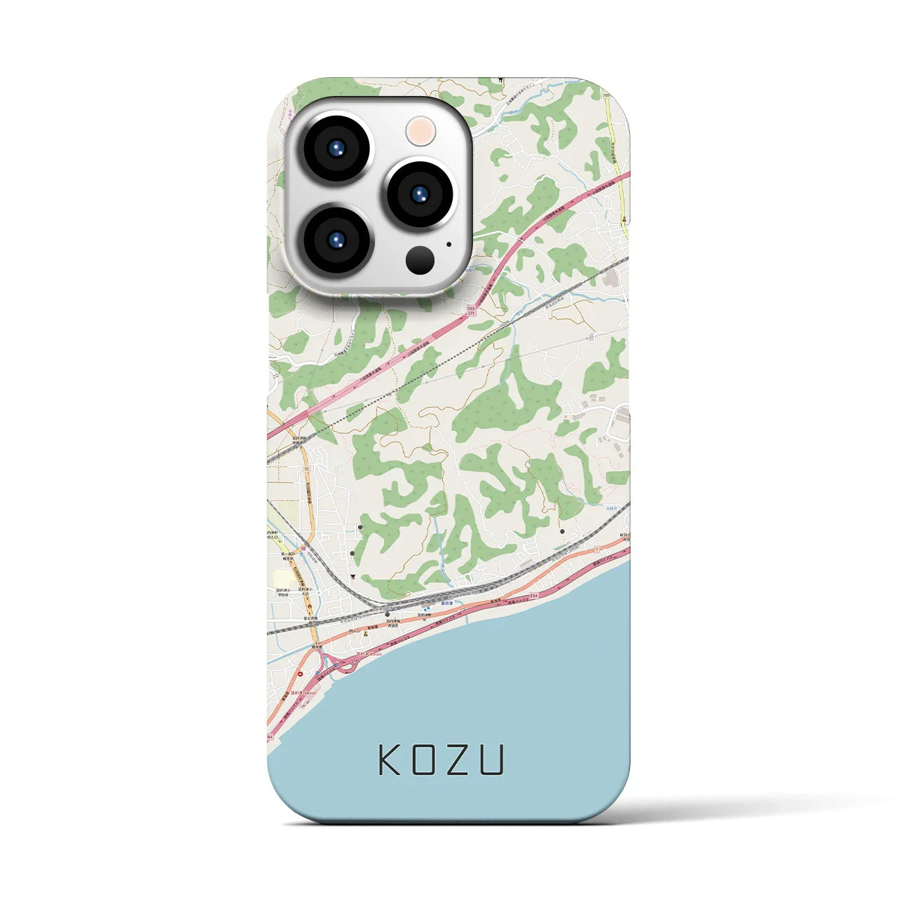 【国府津(神奈川県)】地図柄iPhoneケース(バックカバータイプ)