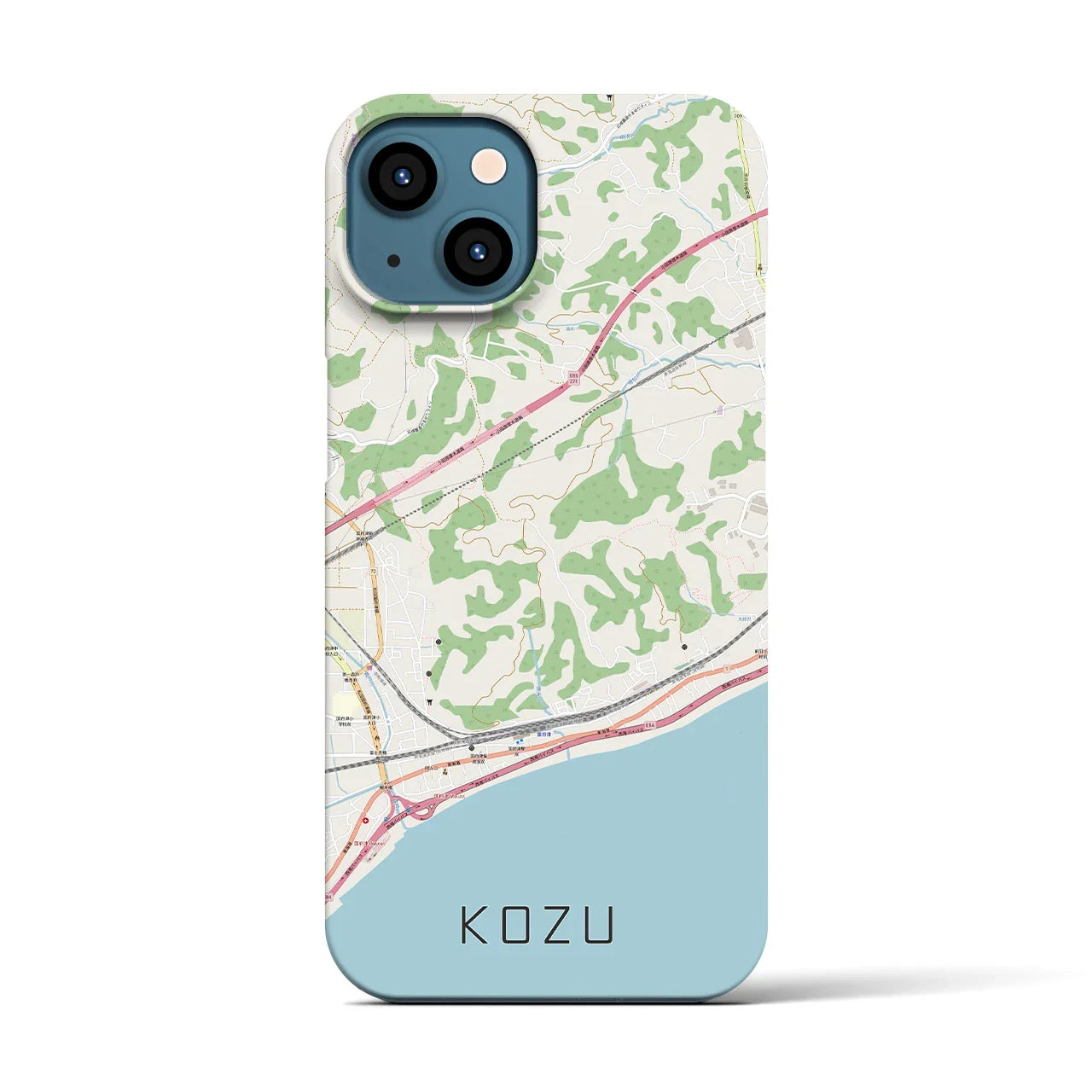 【国府津(神奈川県)】地図柄iPhoneケース(バックカバータイプ)