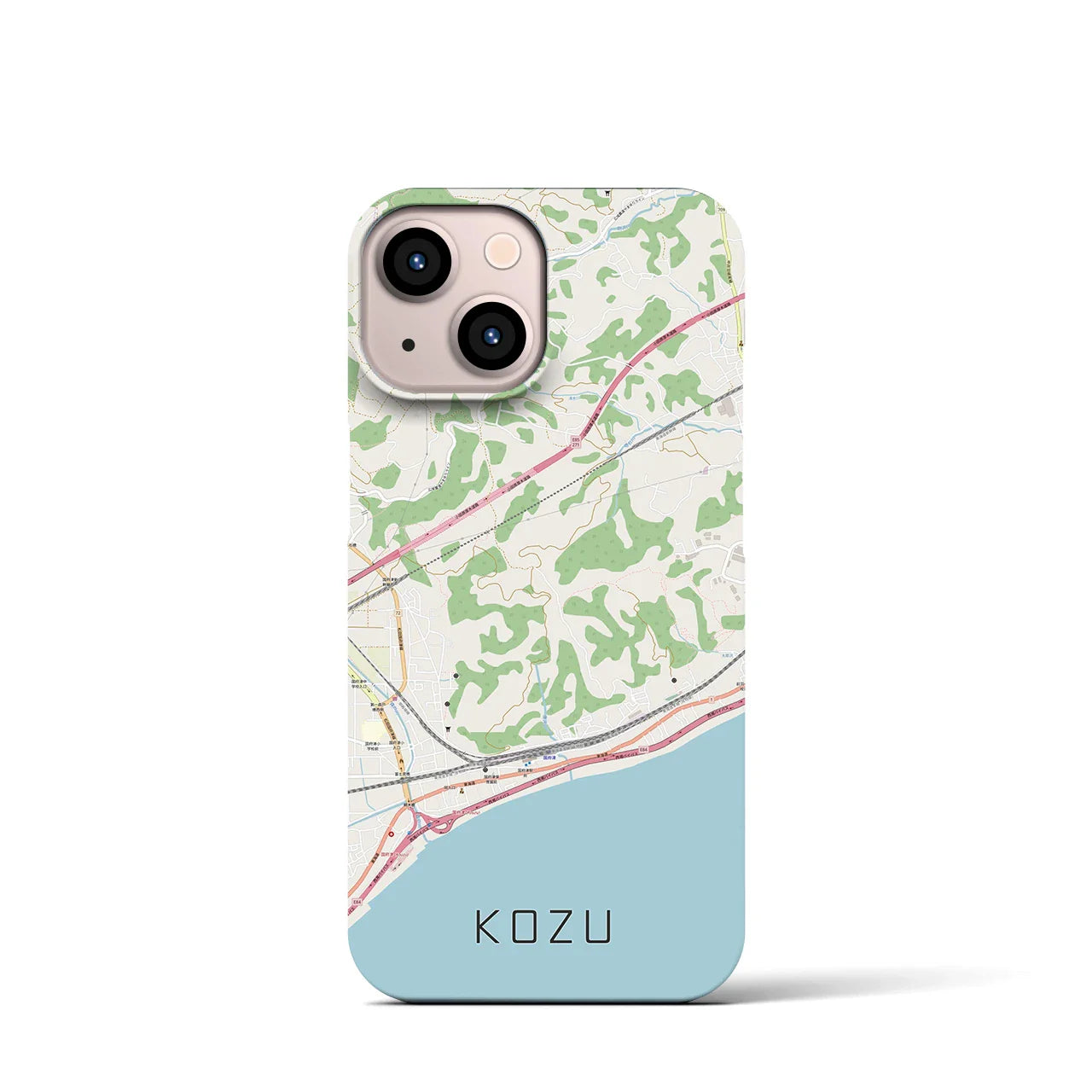 【国府津(神奈川県)】地図柄iPhoneケース(バックカバータイプ)