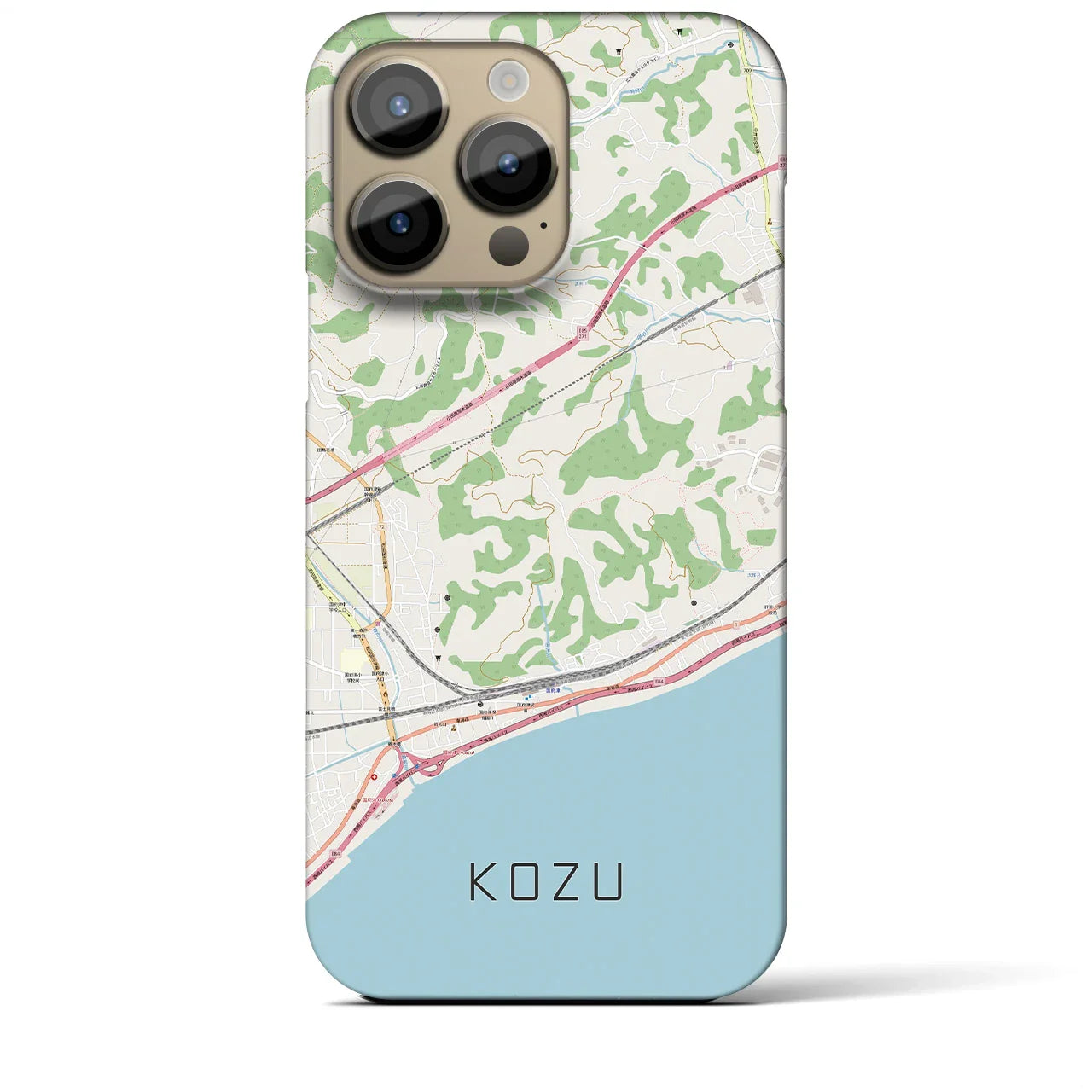【国府津(神奈川県)】地図柄iPhoneケース(バックカバータイプ)