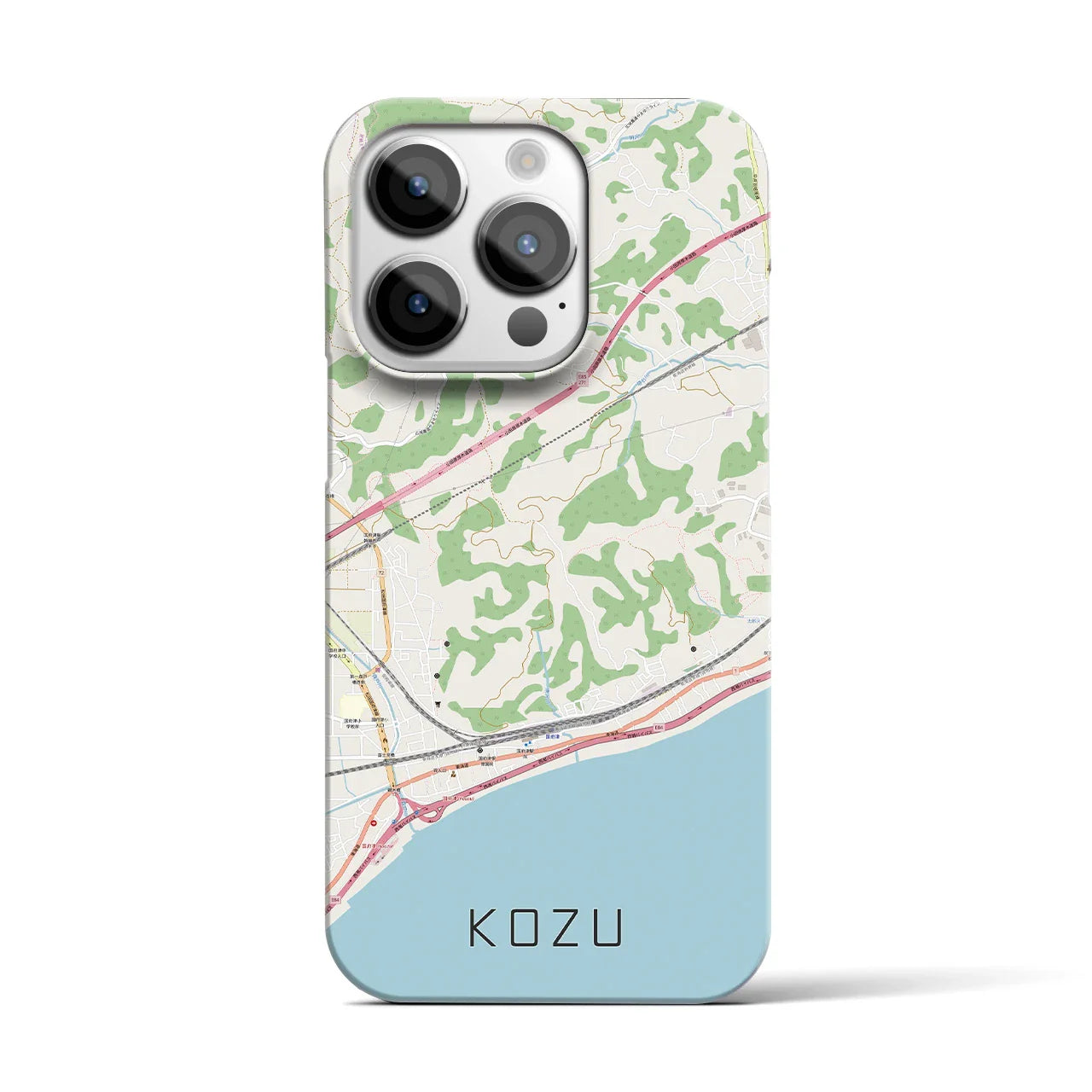 【国府津(神奈川県)】地図柄iPhoneケース(バックカバータイプ)