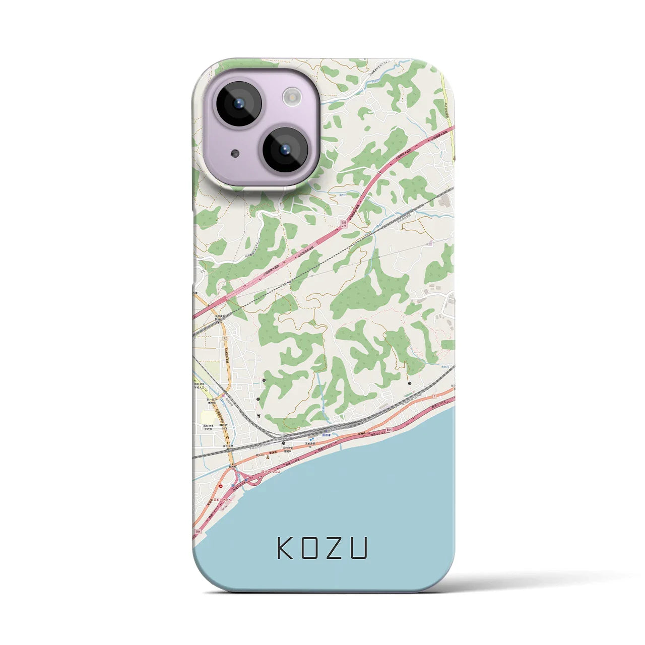 【国府津(神奈川県)】地図柄iPhoneケース(バックカバータイプ)