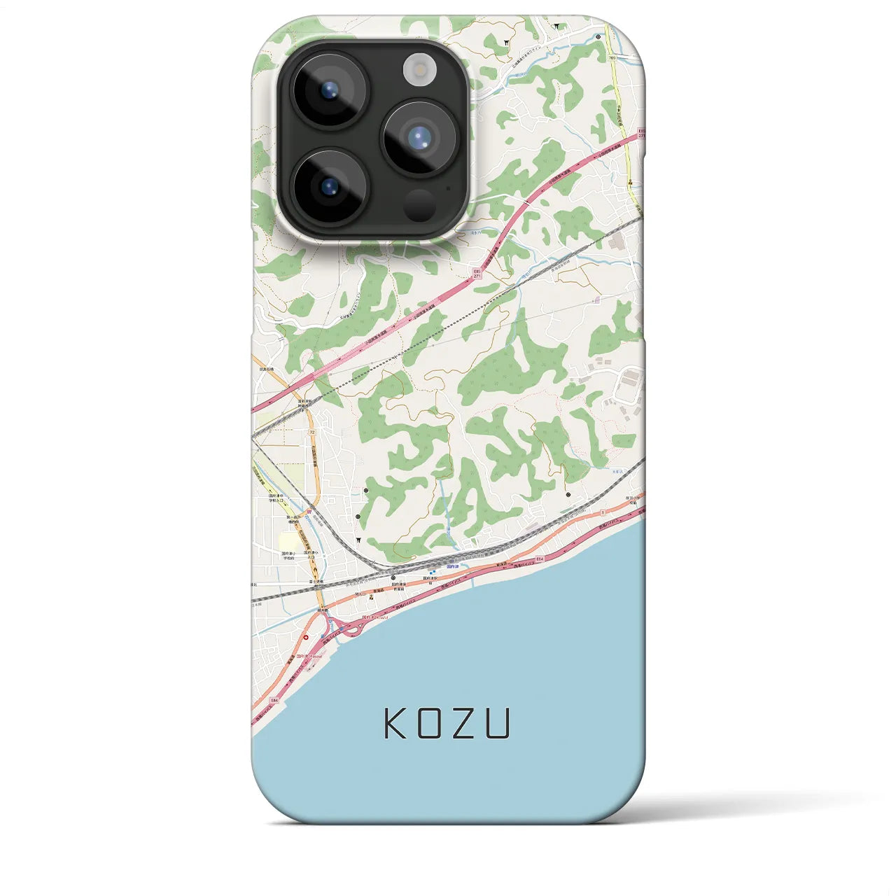 【国府津(神奈川県)】地図柄iPhoneケース(バックカバータイプ)