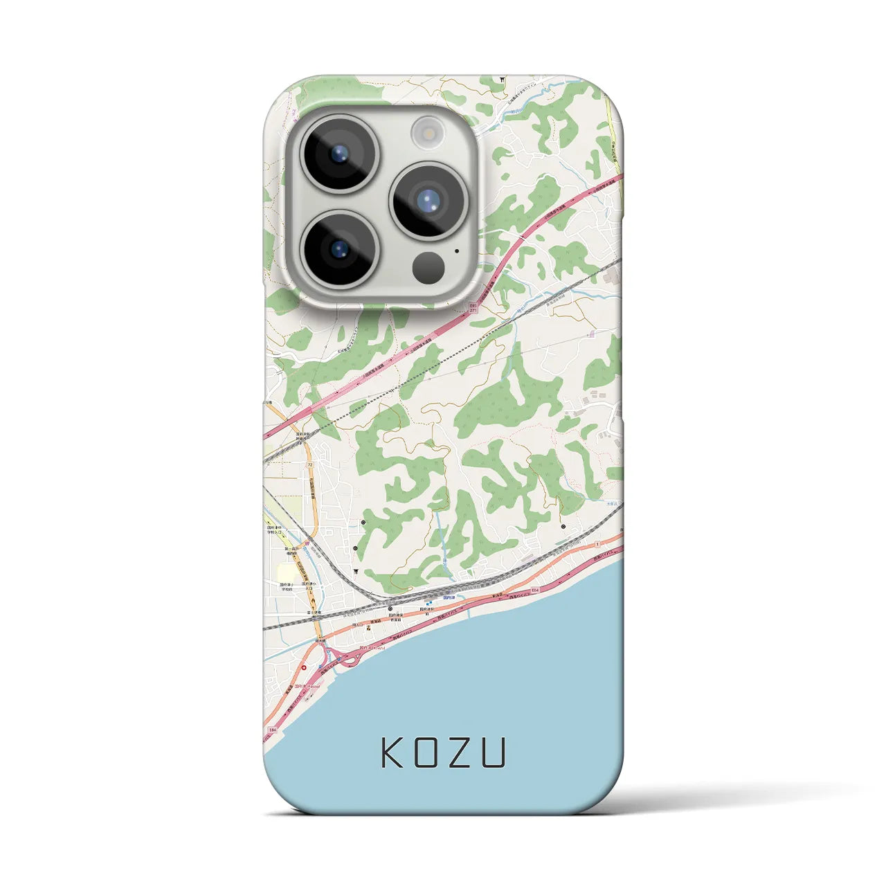 【国府津(神奈川県)】地図柄iPhoneケース(バックカバータイプ)